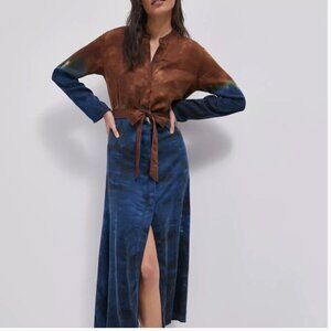Anthropologie Cloth & Stone Perla Tie-Dye Maxi Dress